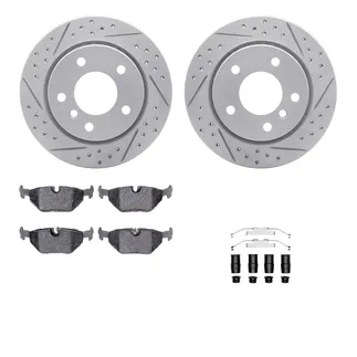 R1 Concepts WBUH1-31183 Brake Rotors - Carbon Coated - D/S W/ Optimum Oe Pads & Hdw